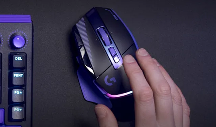 Logitech G502 X PLUS wireless mouse with RGB lighting